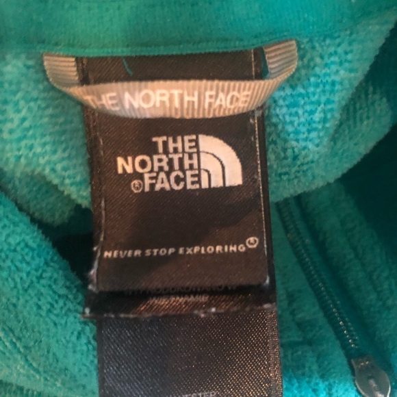 The North Face Fleece 1/4 Zip Pullover Jacket S Teal Soft Fall Winter - Picture 3 of 4